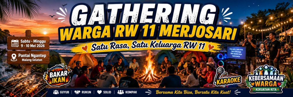 Familly Gathering: Wujud Keharmonisan Warga RW XI Merjosari
